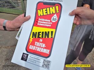 Flyer der Bürgerinitiative gegen Tiefengeothermie Schwetzingen