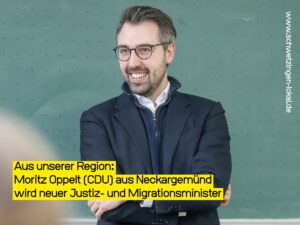 Der Neckargemünder CDU-Politiker Moritz Oppelt soll Justiz- und Migrationsminister in Baden-Württemberg werden. Für ihn ein beeindruckender Karrieresprung und für unsere Region ein starkes Signal.