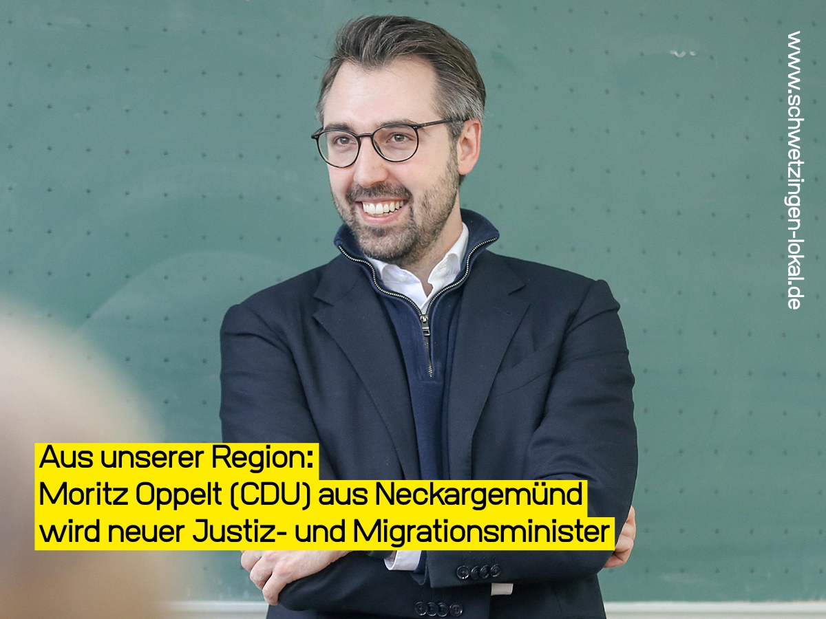 Der Neckargemünder CDU-Politiker Moritz Oppelt soll Justiz- und Migrationsminister in Baden-Württemberg werden. Für ihn ein beeindruckender Karrieresprung und für unsere Region ein starkes Signal.