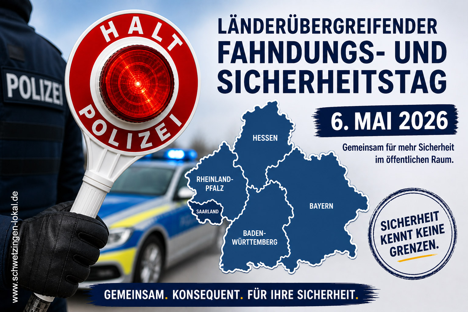 Länderübergreifender Fahndungs- und Sicherheitstag am 6. Mai