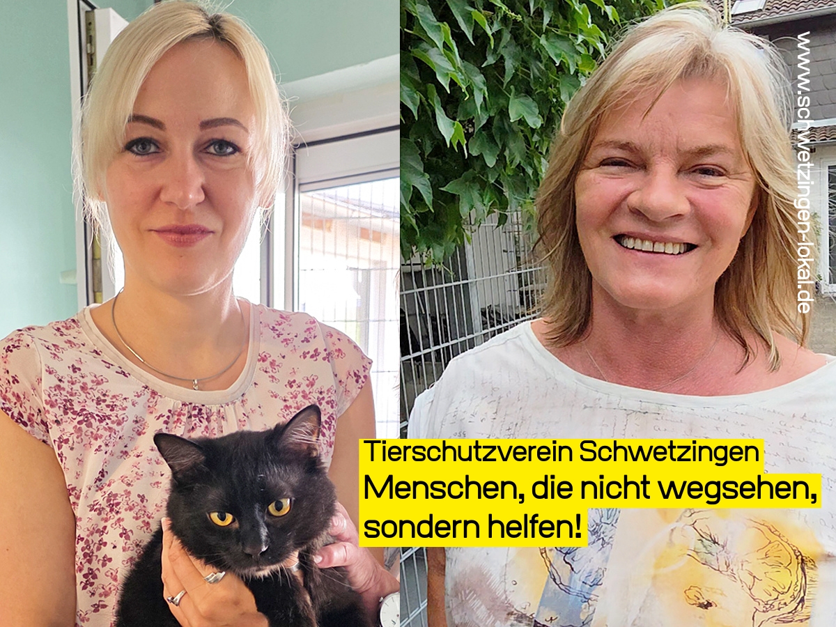 Anja Hecker und Maren Roth vom Tierschutzverein Schwetzingen und Umgebung e.V.
