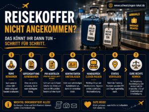 Koffer weg? Diese Schritte helfen am Flughafen!