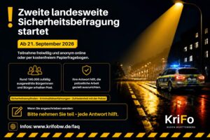 Zweite Sicherheitsbefragung in Baden-Württemberg startet